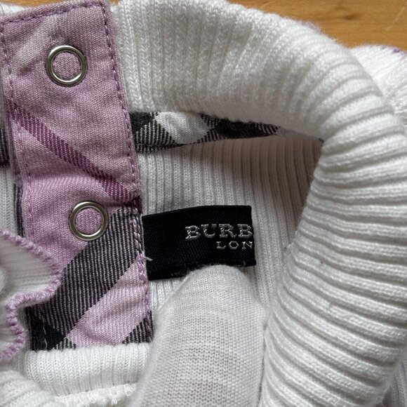 Burberry Girls' White Cotton Undershirt – Size 80cm - Picture 8 of 15
